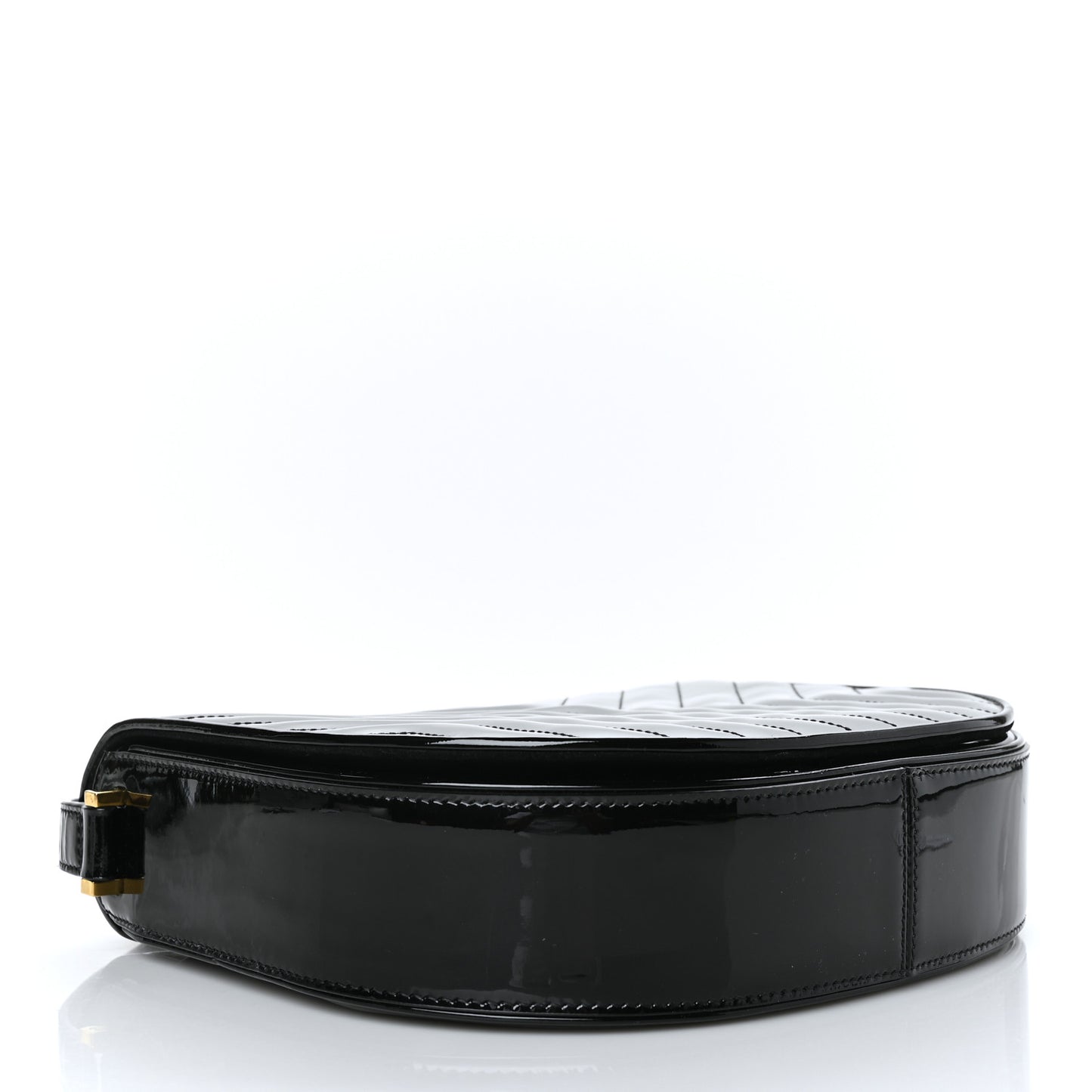 Patent Y Quilted Joan Satchel Black