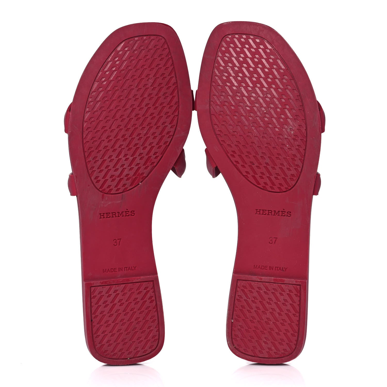 Hermes Rubber Aloha Sandals 37 Rose Baie 5 of 8