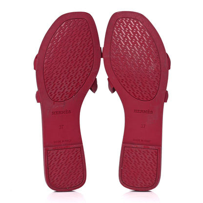Hermes Rubber Aloha Sandals 37 Rose Baie 5 of 8