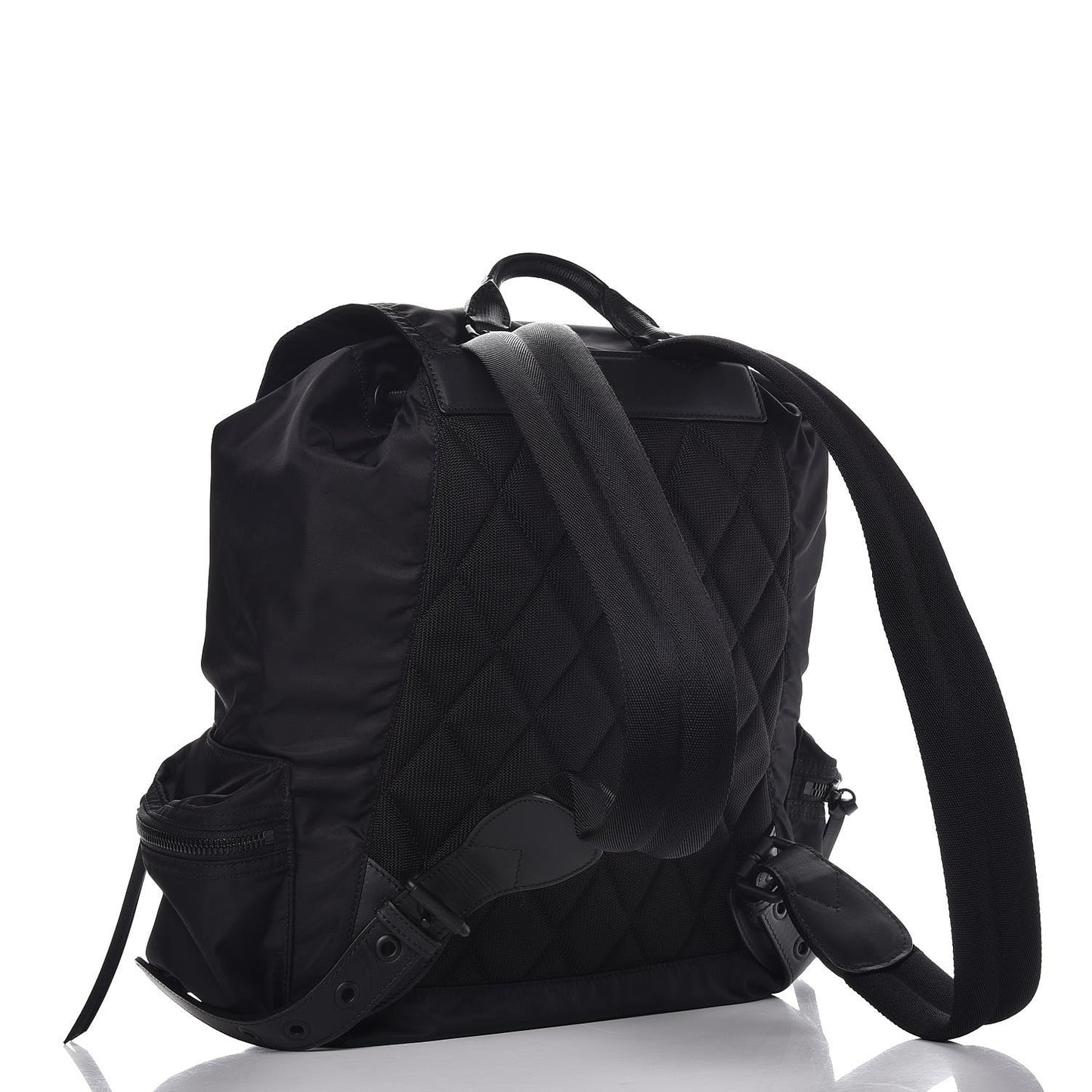 Technical Nylon Large Rucksack Backpack Black