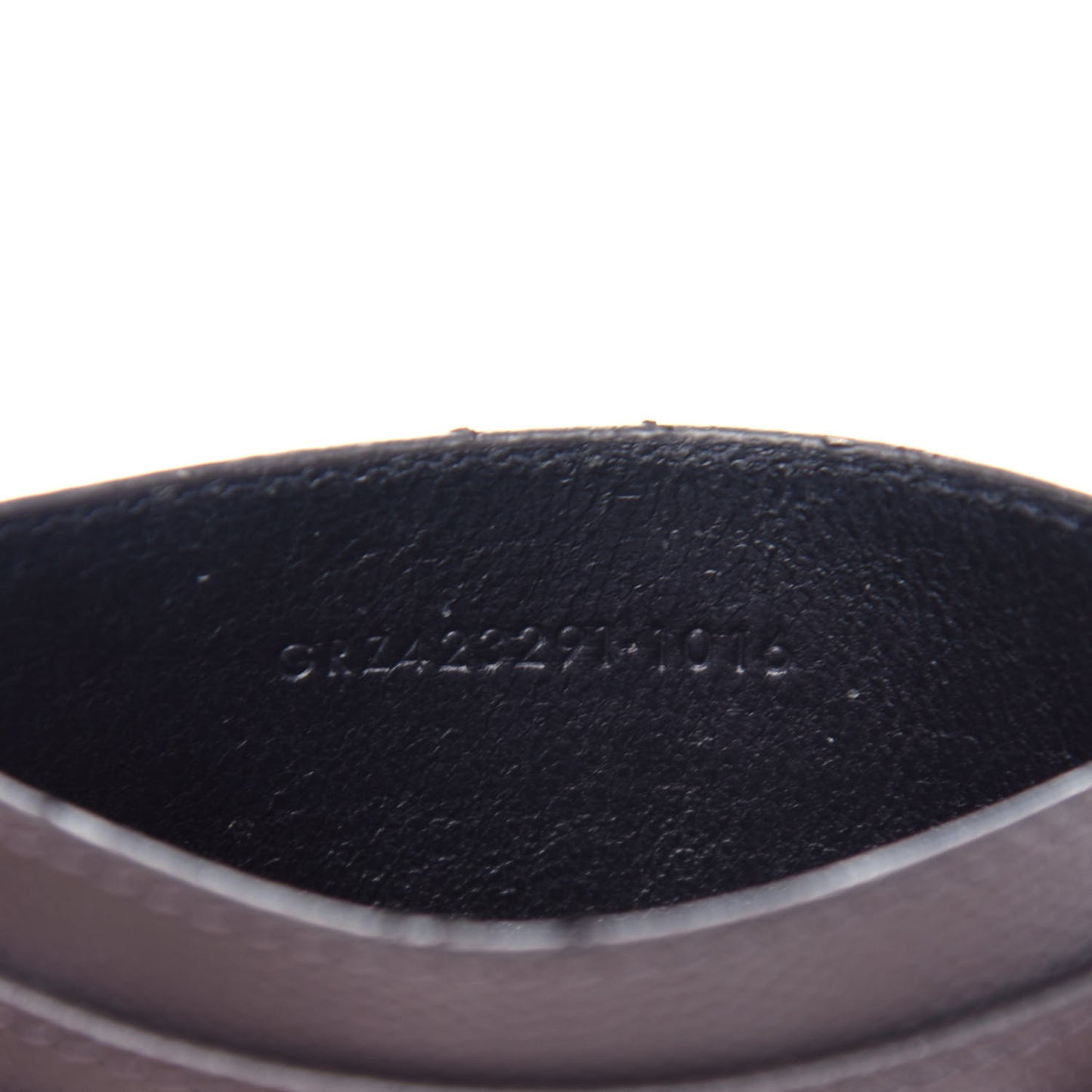 Grain De Poudre Matelasse Chevron Monogram Credit Card Case Coal