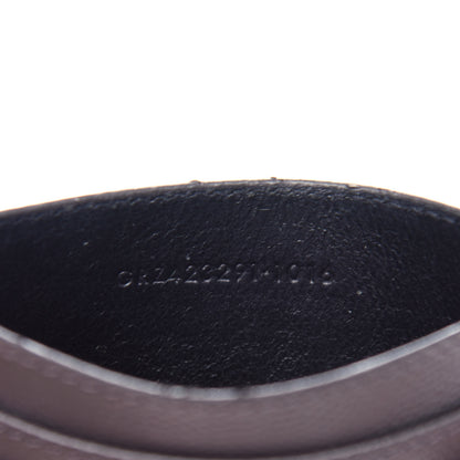 Saint Laurent Grain De Poudre Matelasse Chevron Monogram Credit Card Case Coal 6 of 8