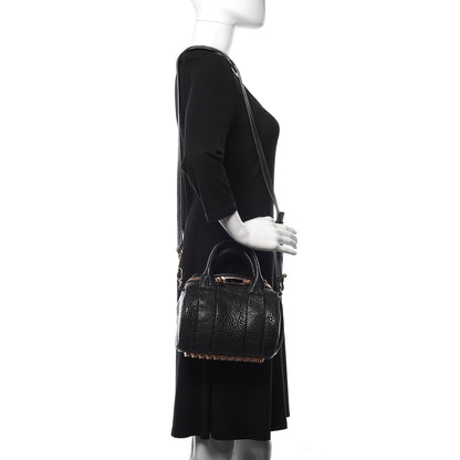 Alexander Wang Pebbled Lambskin Mini Rockie Black Rose Gold Hardware 2 of 8