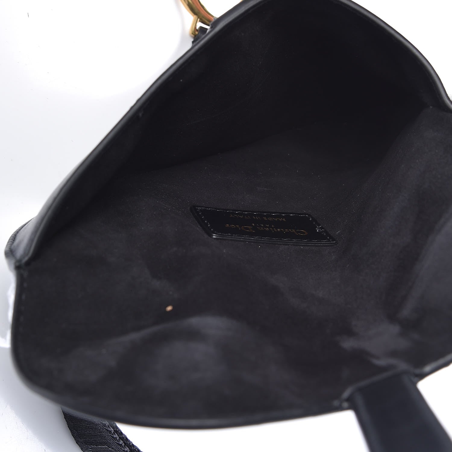 Christian Dior Calfskin Saddle Belt Bag Black 5 of 7