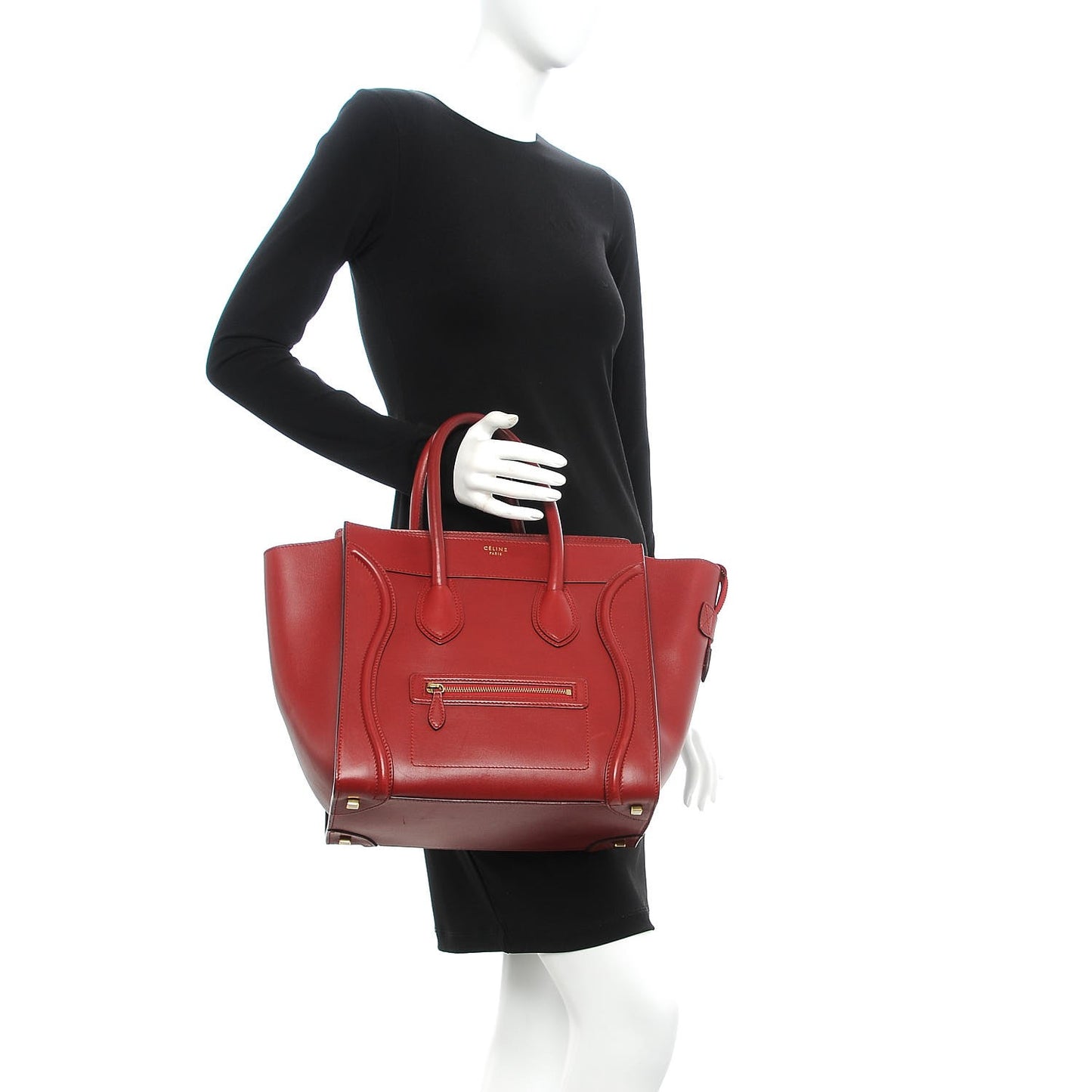 Smooth Calfskin Mini Luggage Red