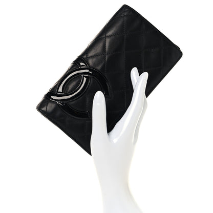 Chanel Calfskin Quilted Cambon Yen Wallet Black 2 of 11