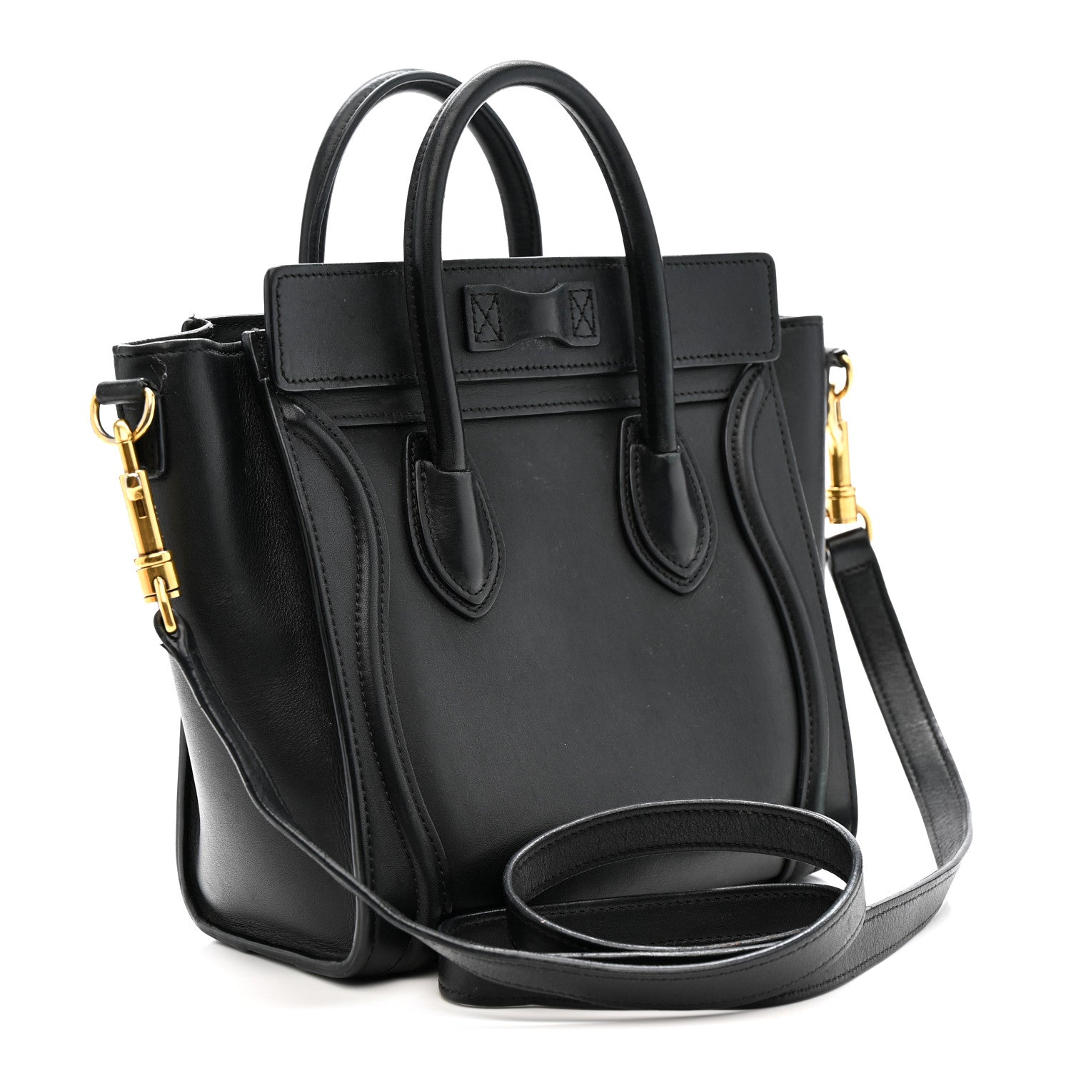 Celine Smooth Calfskin Nano Luggage Black 3 of 17