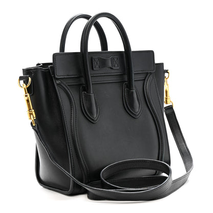 Celine Smooth Calfskin Nano Luggage Black 3 of 17