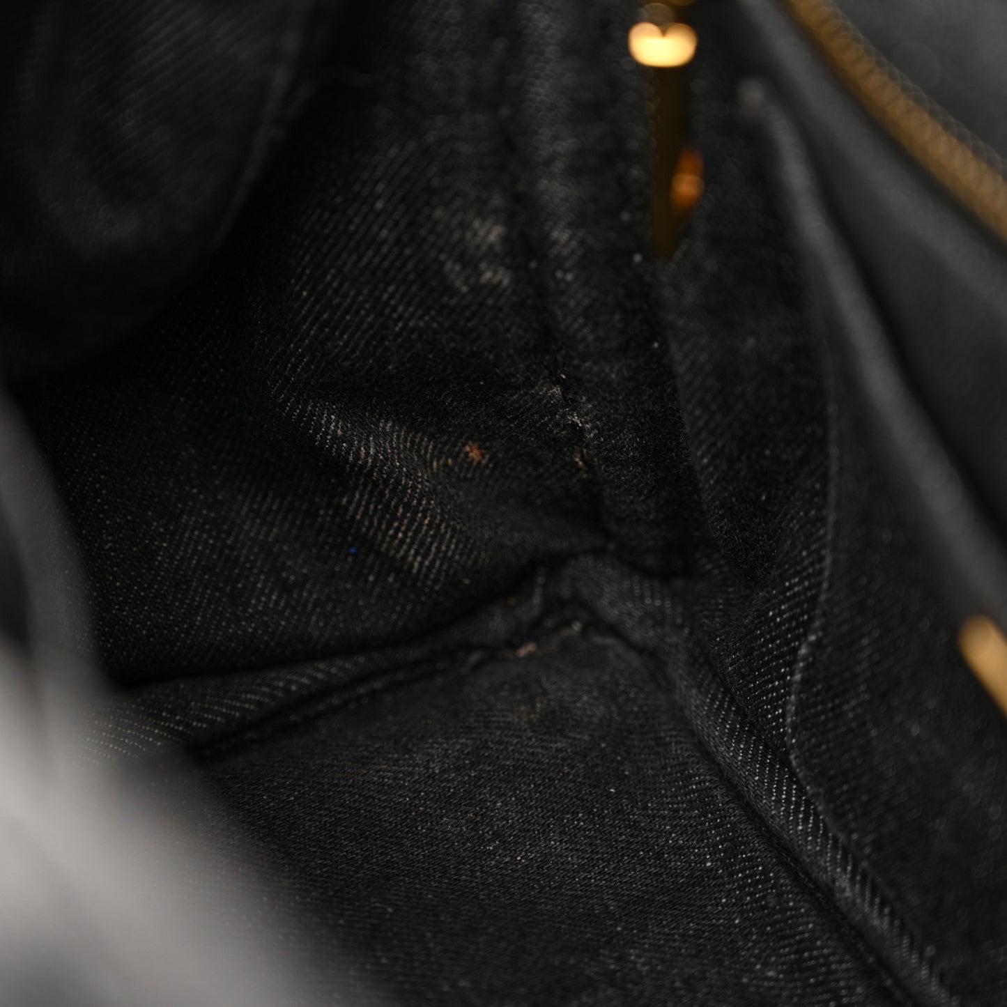 Denim Small Logo Tote Black