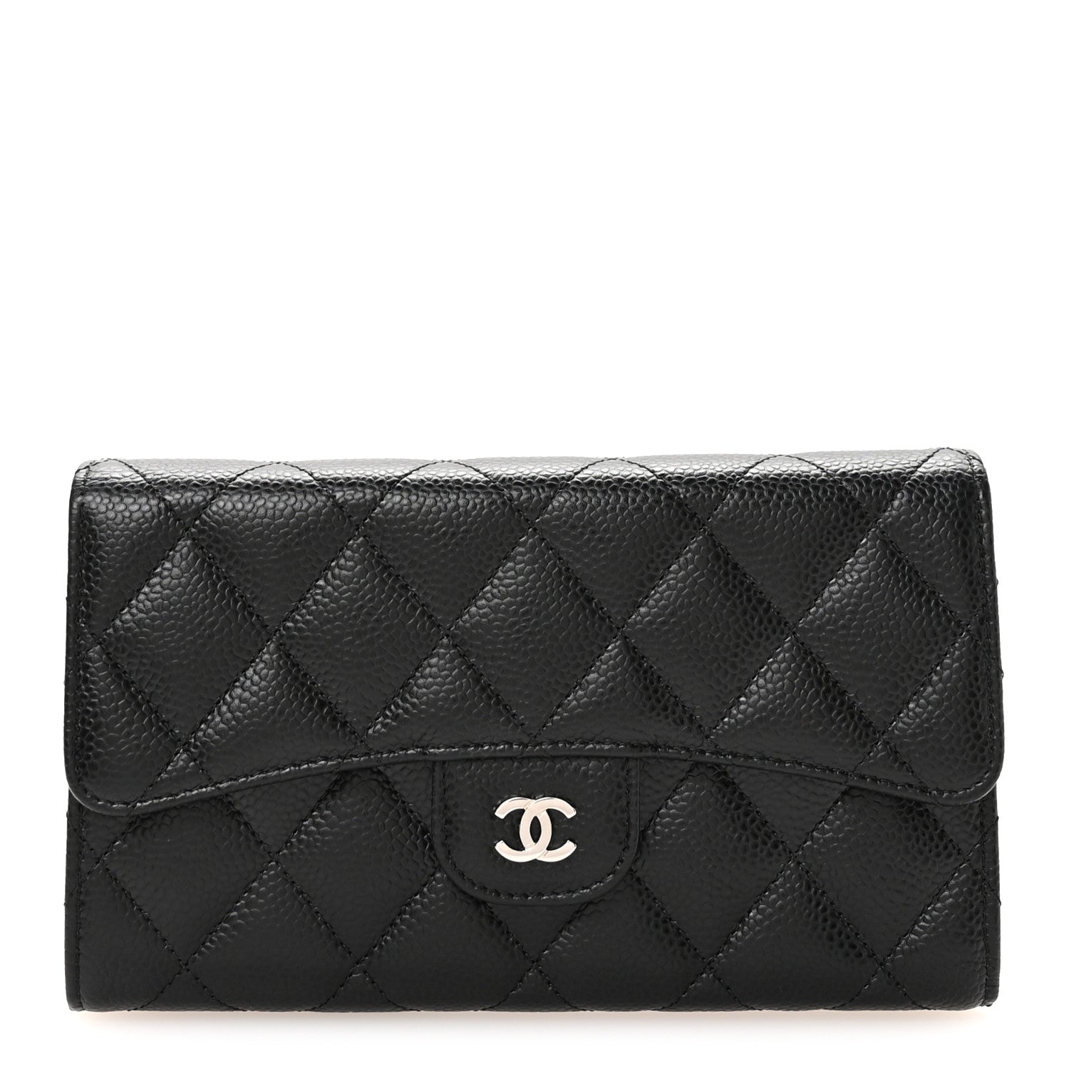 Chanel Caviar Quilted Large Flap Wallet Black 1 of 9