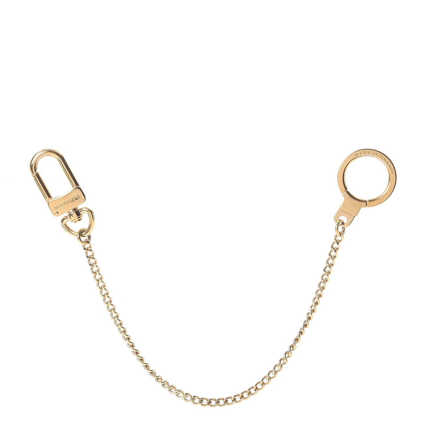 Metal Pochette Extender Key Ring Chain Gold