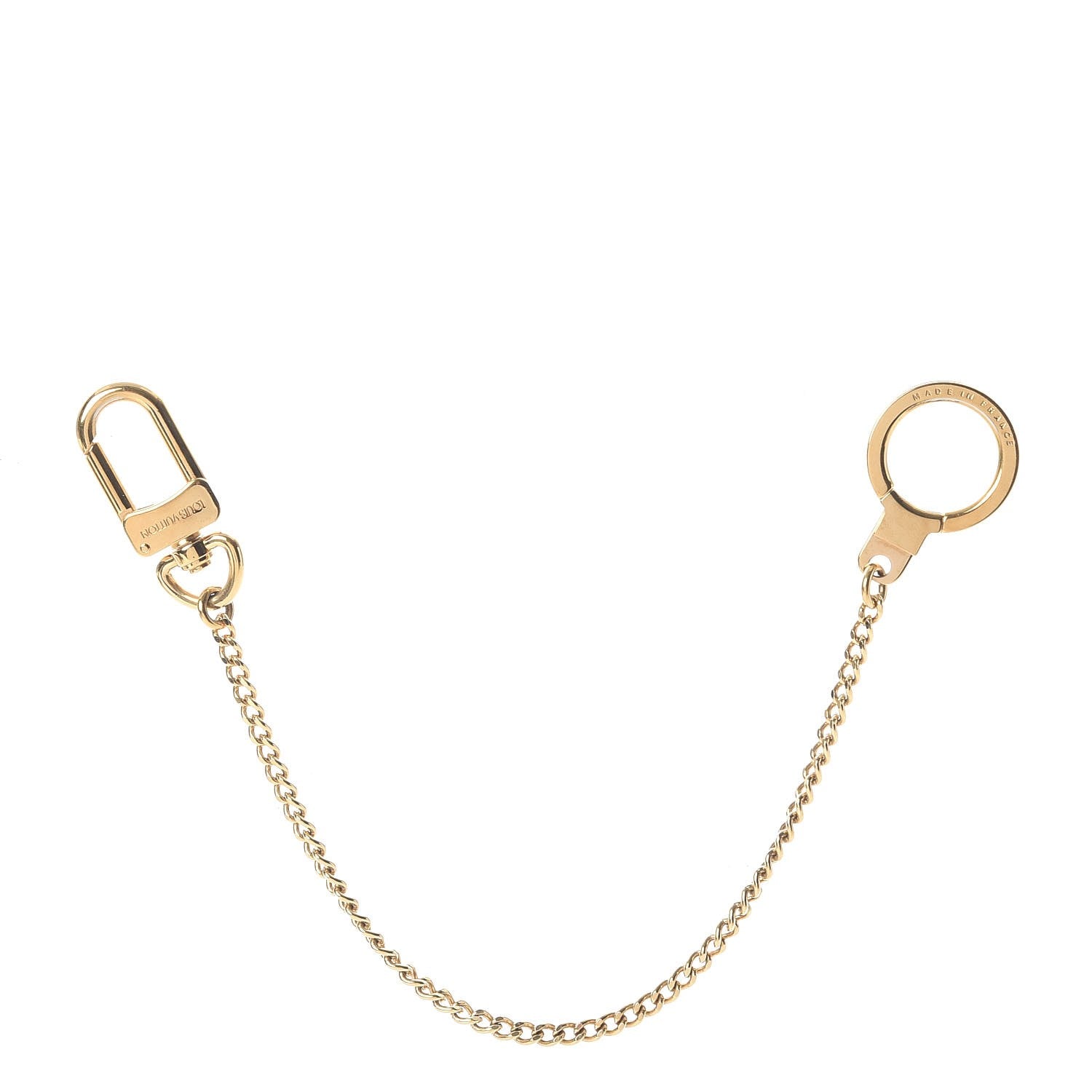 Louis Vuitton Metal Pochette Extender Key Ring Chain Gold 1 of 5