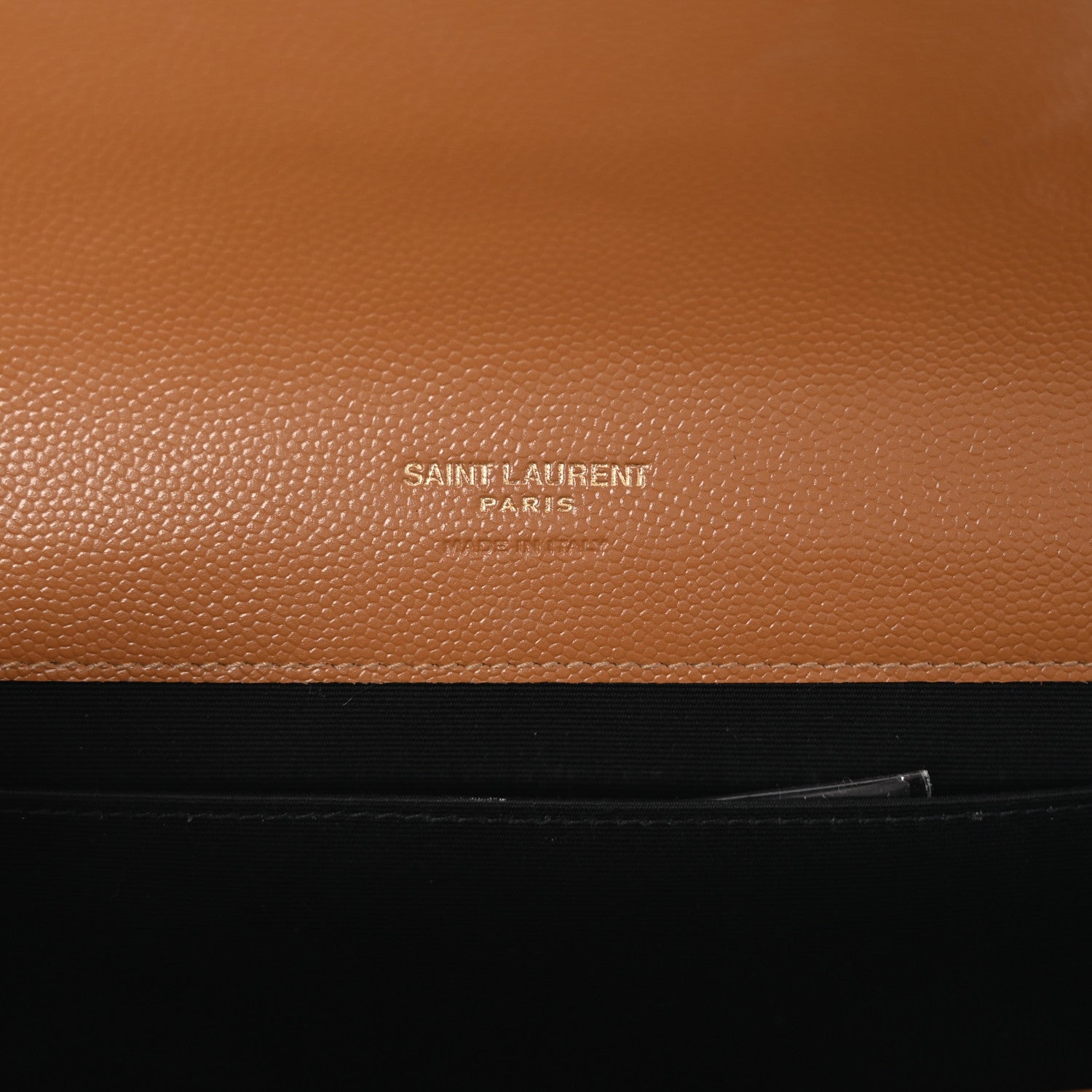 Saint Laurent Grain De Poudre Matelasse Chevron Monogram Cassandre Flap Pouch Natural Dark 6 of 8