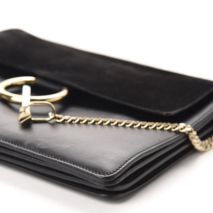 Chloe Suede Calfskin Medium Faye Shoulder Bag Black 7 of 10