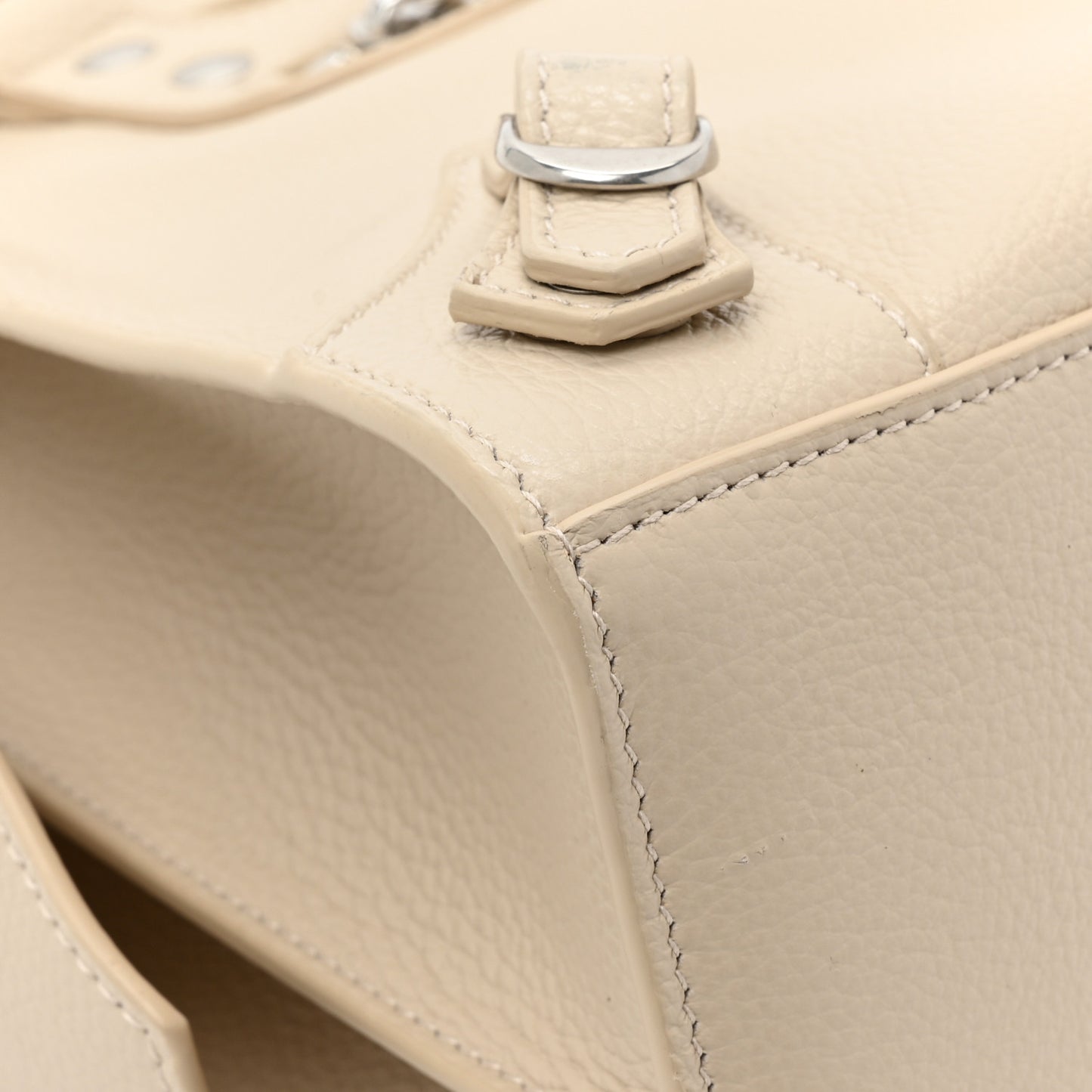 Grained Calfskin Neo Classic Silver Hardware S City Cream