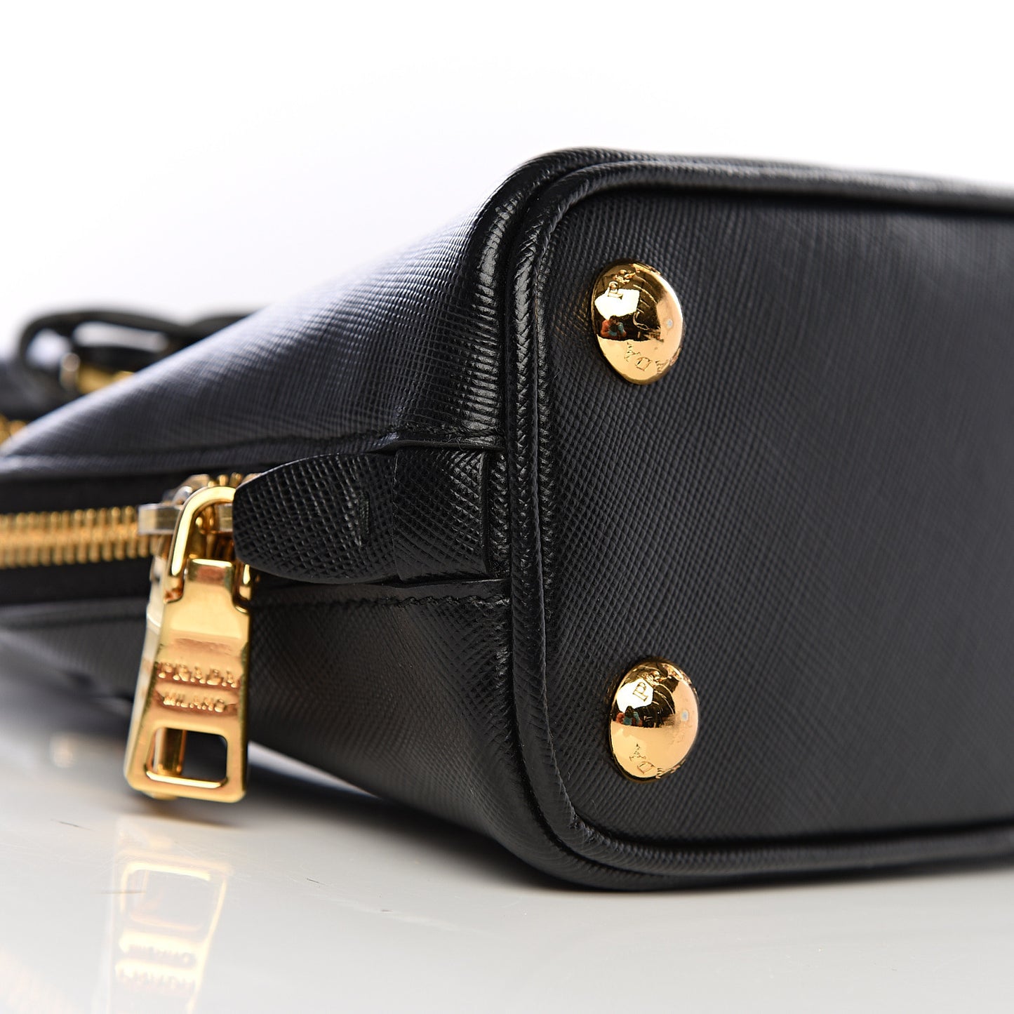 Saffiano Lux Mini Promenade Tote Black