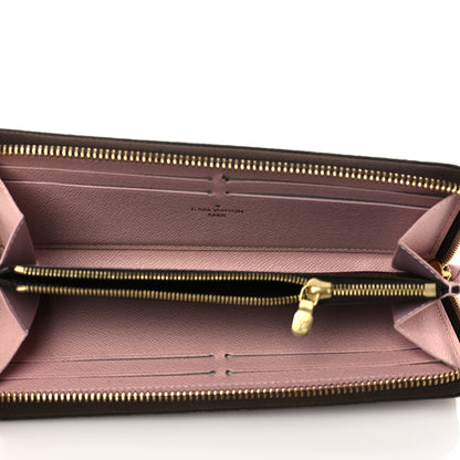 Louis Vuitton Damier Ebene Clemence Wallet Rose Ballerine 5 of 6