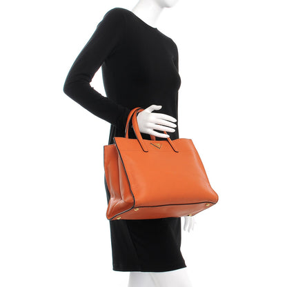Prada Saffiano Soft Tote Papaya 3 of 19
