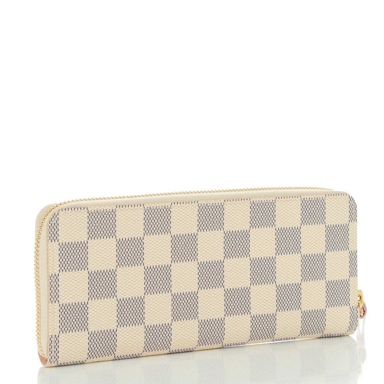 Louis Vuitton Damier Azur Clemence Wallet Rose Ballerine 3 of 7