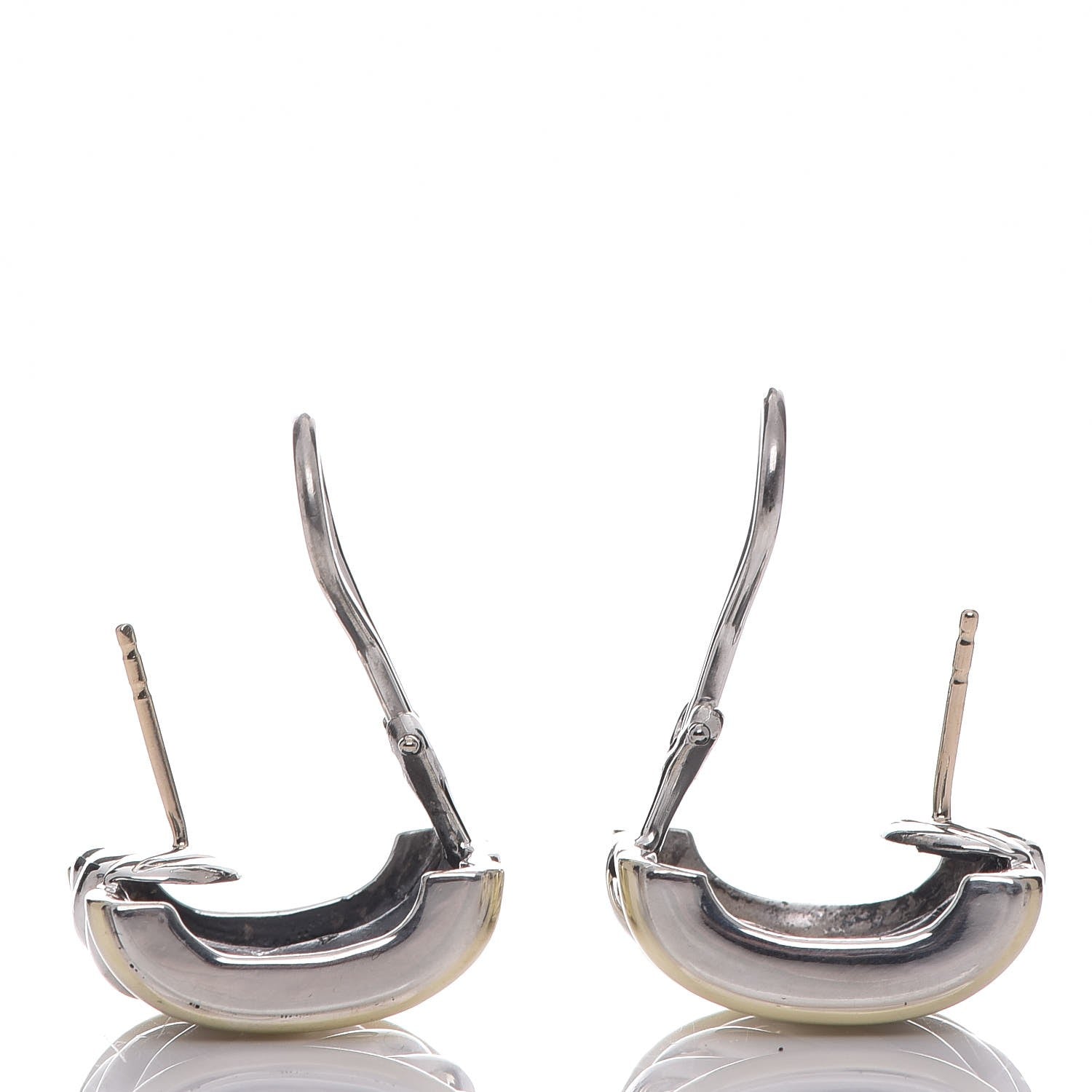 David Yurman Sterling Silver 14K Yellow Gold Cable Classics Cigar Band Earrings 3 of 6