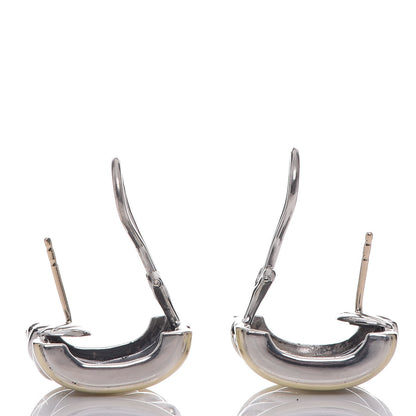 David Yurman Sterling Silver 14K Yellow Gold Cable Classics Cigar Band Earrings 3 of 6
