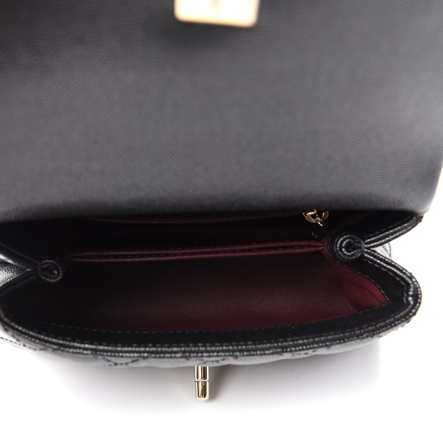 Caviar Quilted Extra Mini Coco Handle Flap Black
