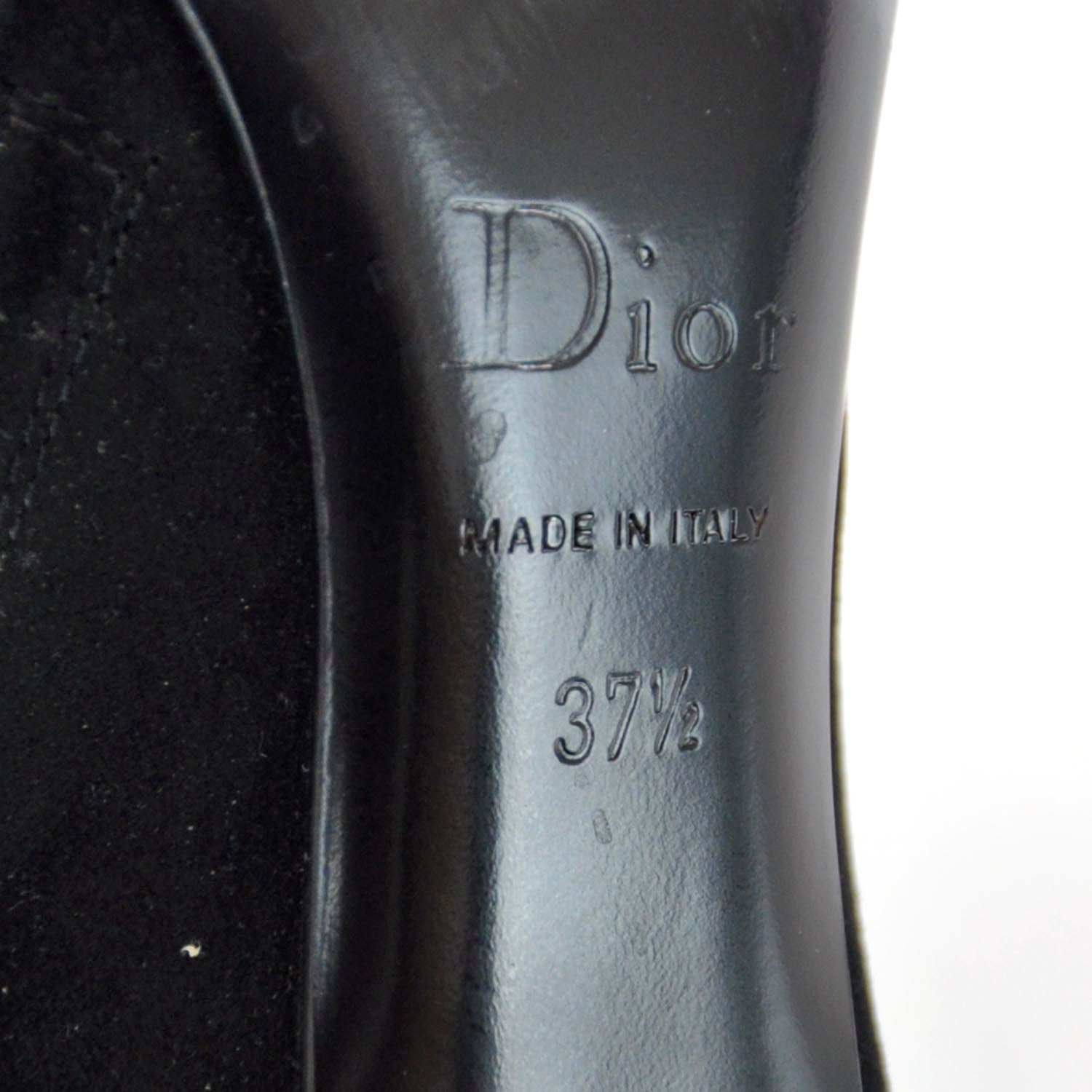 Christian Dior Suede Ankle Boots 37.5 Black 6 of 6