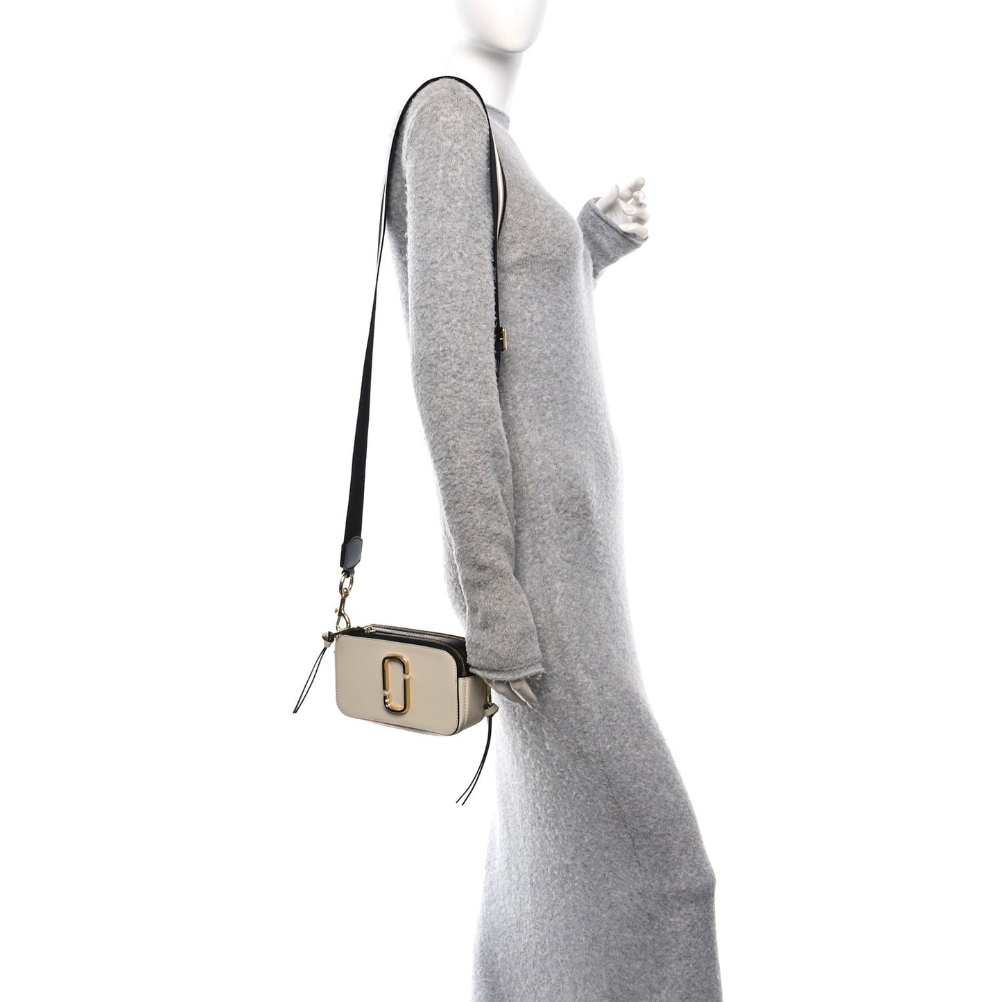 Saffiano Small Snapshot Camera Bag Cloud White Multicolor