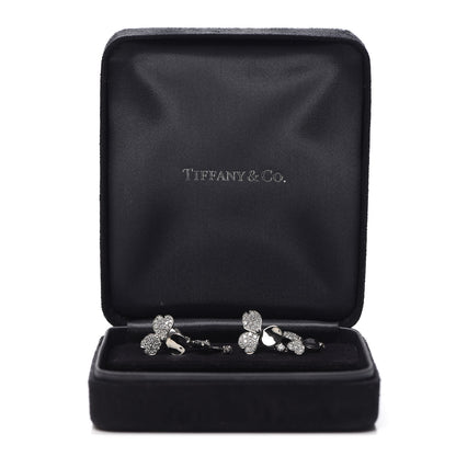 Tiffany Platinum Diamond Paper Flowers Cluster Drop Earrings 5 of 5