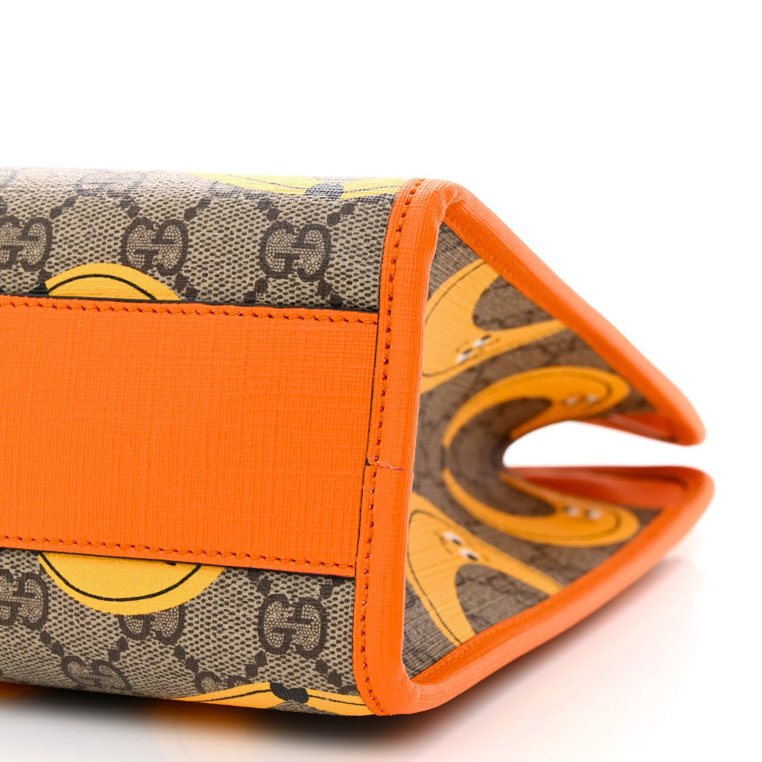 Gucci GG Supreme Monogram Banana Childrens Tote Beige Ebony Multicolor Carrot Orange 10 of 10