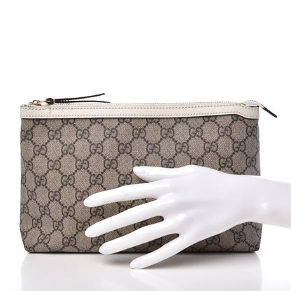 Gucci Soft GG Supreme Monogram Pouch White 2 of 9