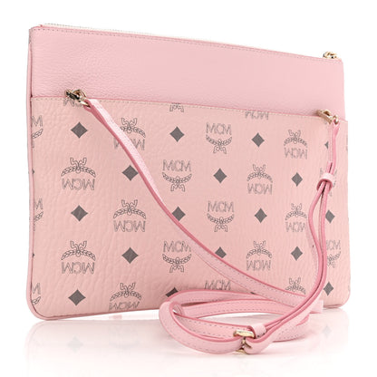 MCM Visetos Medium Crossbody Pouch Soft Pink 2 of 9