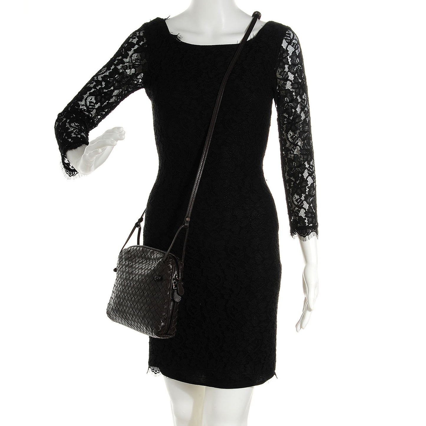 Nappa Intrecciato Crossbody Pillow Ebano