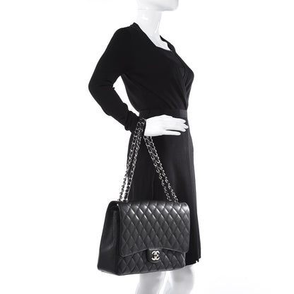 Chanel Caviar Quilted Maxi Double Flap Black 2 of 9