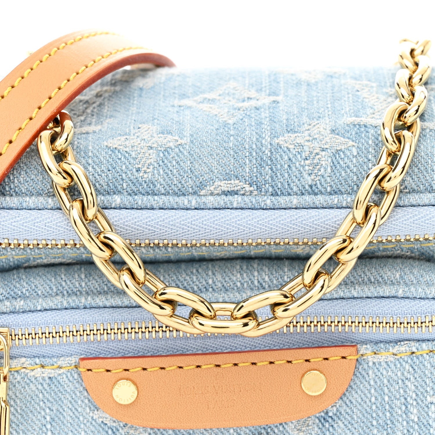 Louis Vuitton Monogram Denim Mini Bumbag Sky Blue 7 of 10