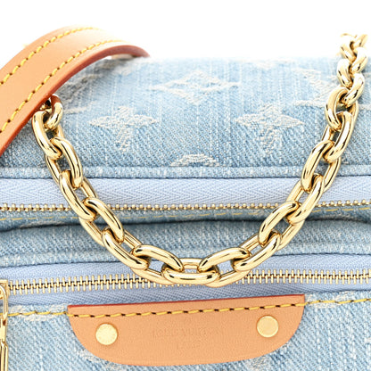 Louis Vuitton Monogram Denim Mini Bumbag Sky Blue 7 of 10