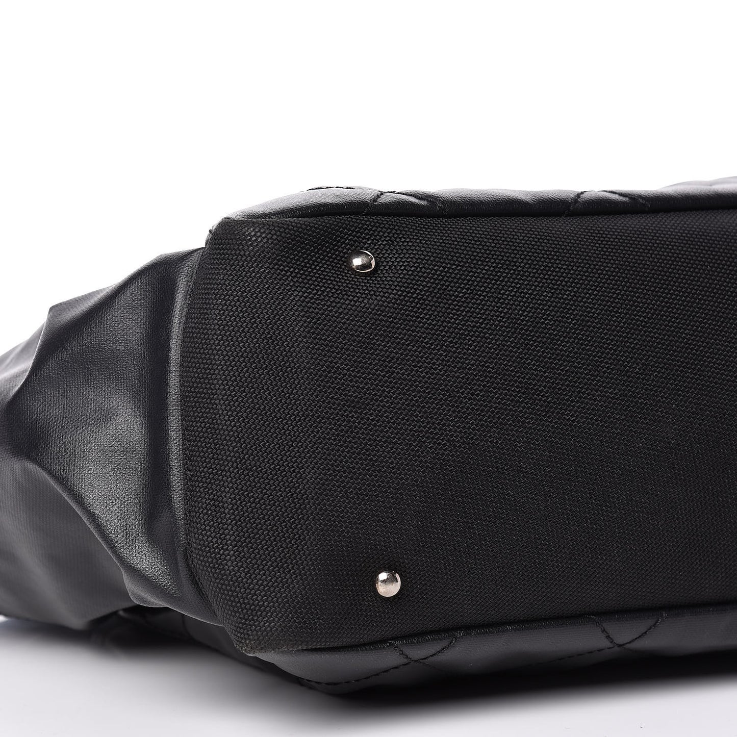 Coated Canvas Large Paris Biarritz Tote Black