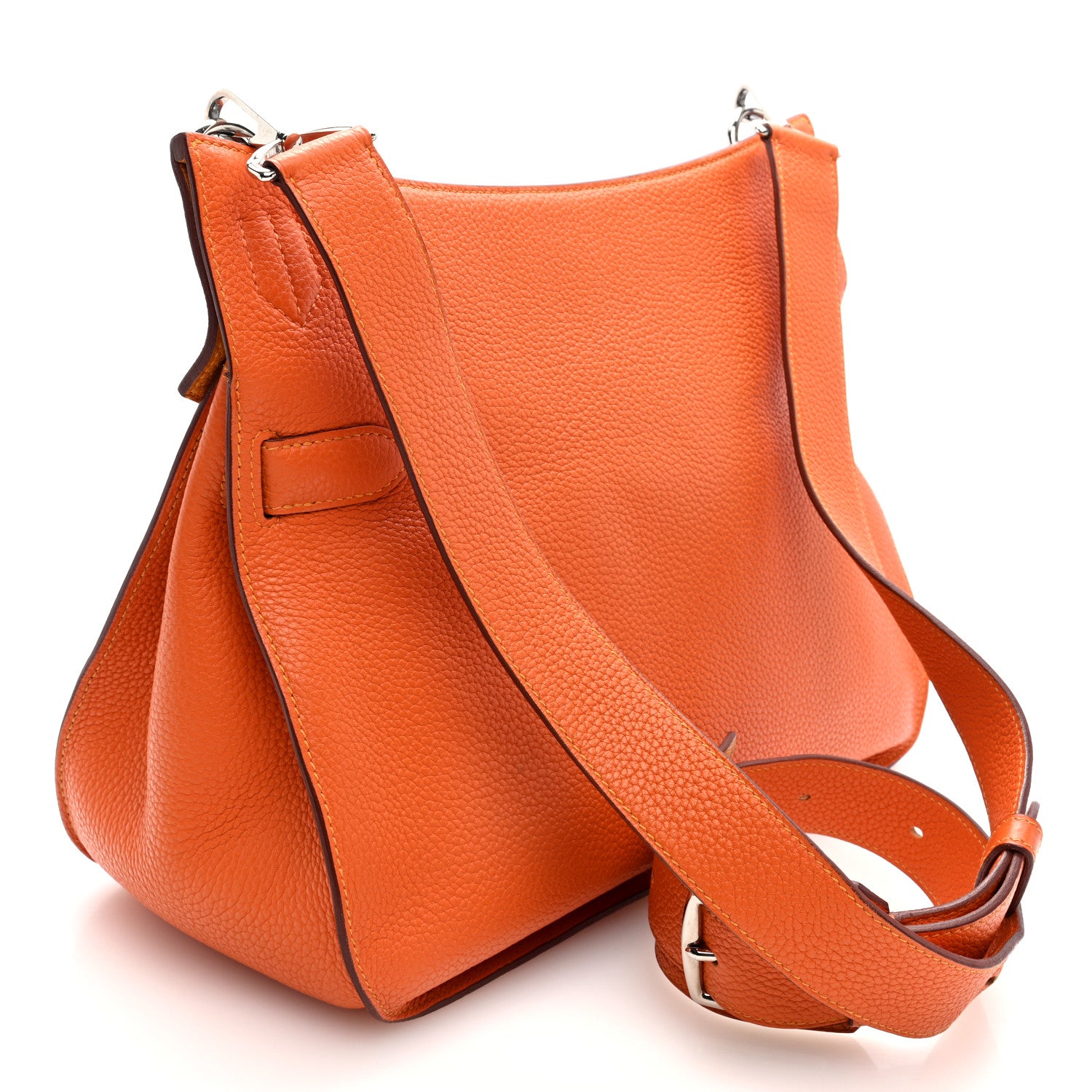 Hermes Taurillon Clemence Eclat Jypsiere 34 Orange Moutarde 4 of 10