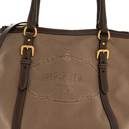 Prada Jacquard Logo Tote Corda Bruciato 9 of 13