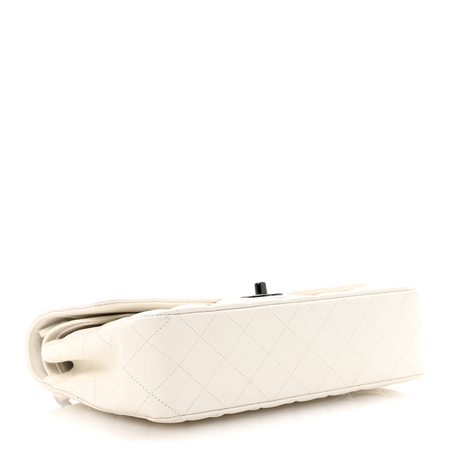 Chanel Crumpled Calfskin Quilted Medium Double Flap White 4 of 11