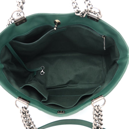 Chanel Calfskin Quilted Large Shopping In Chains Tote Green 5 of 14