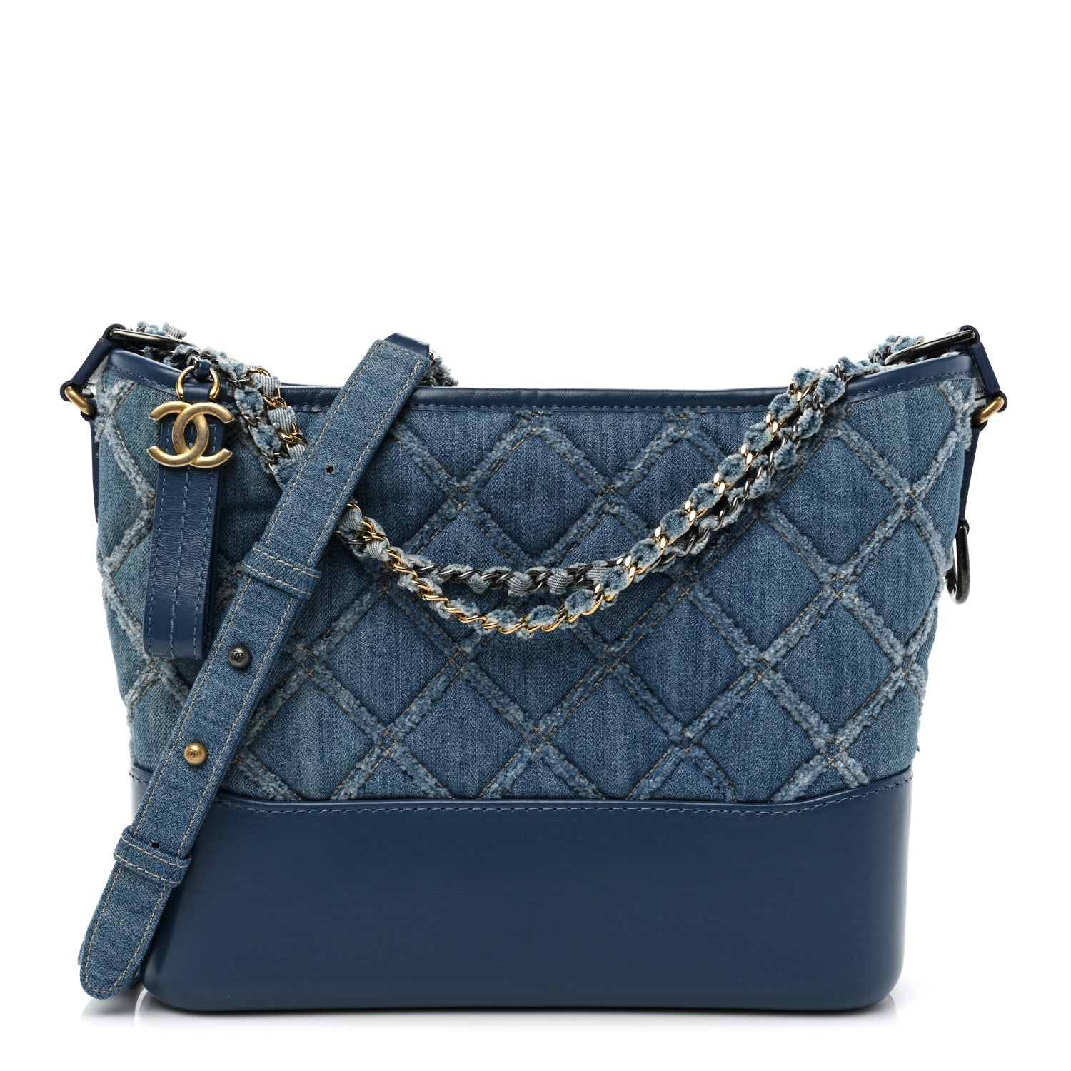 Chanel Denim Calfskin Medium Gabrielle Hobo Blue 1 of 8