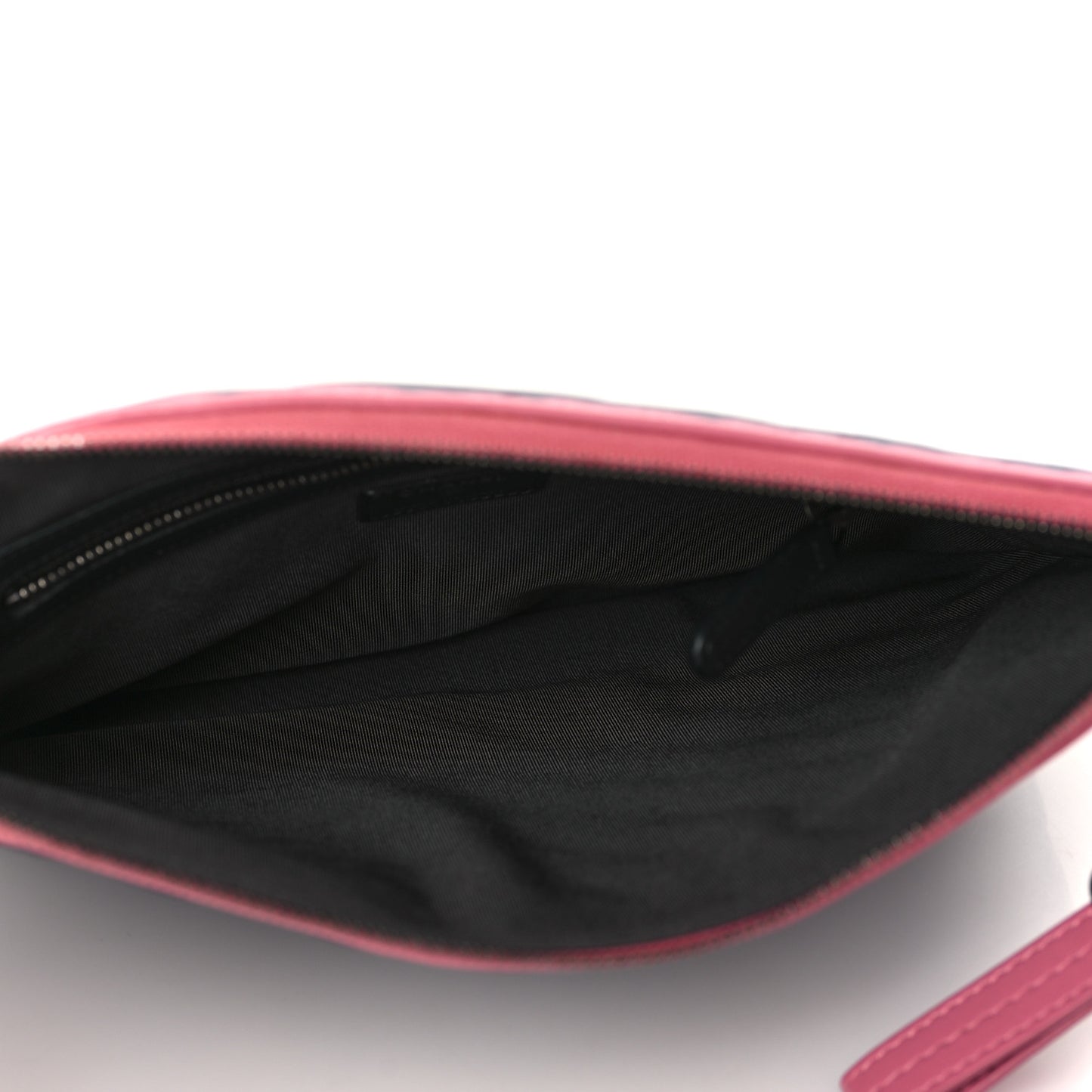 Aged Calfskin Chevron Quilted Medium Gabrielle Cosmetic Case Pink Navy Black