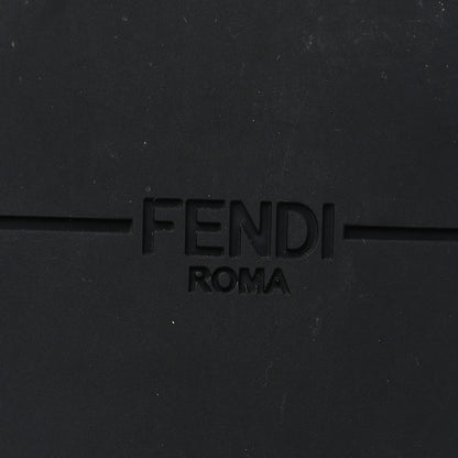 Fendi Satin FF Ruched Sandals 38 Tobacco Black 7 of 8
