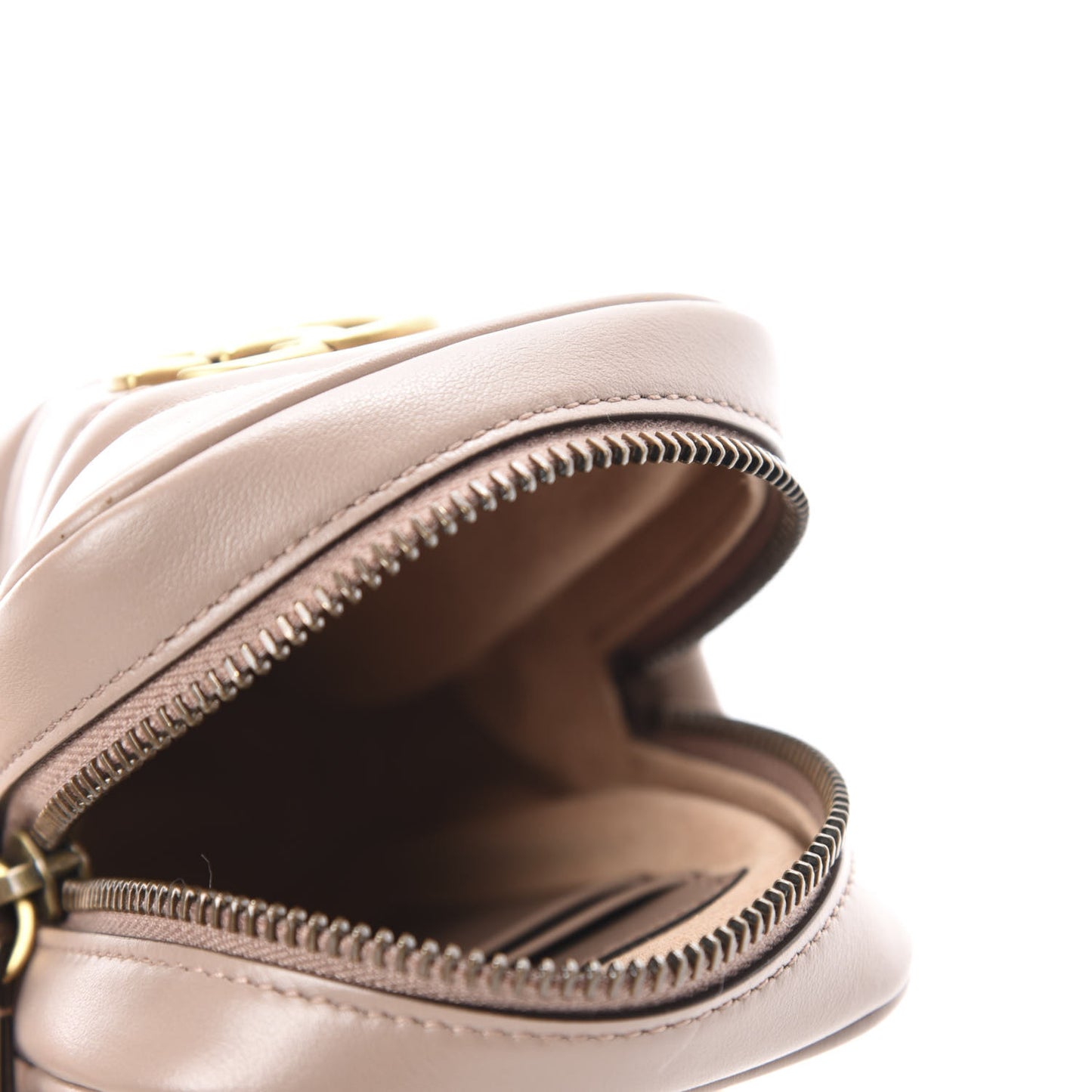 Calfskin Matelasse Mini GG Marmont Crossbody Bag Porcelain Rose