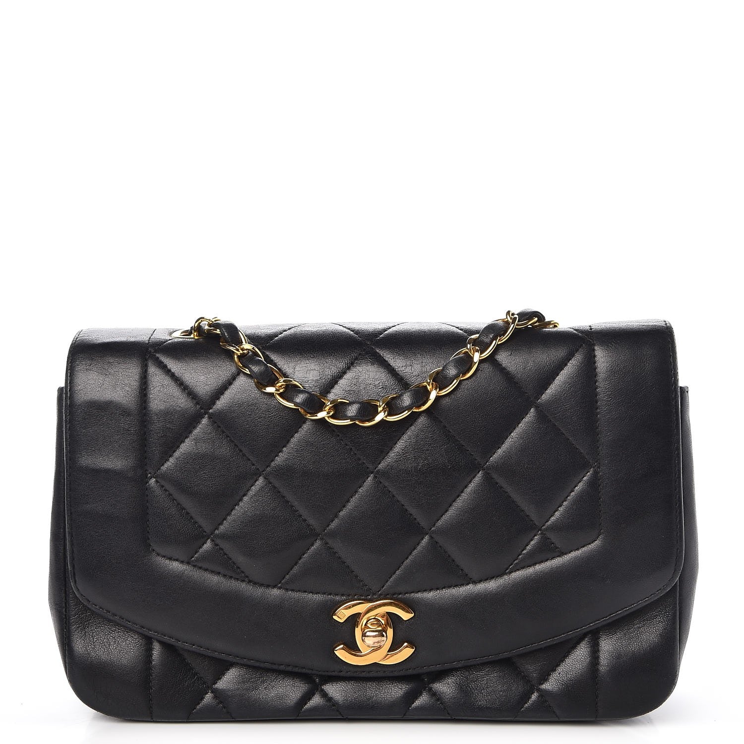 Chanel Lambskin Quilted Small Single Flap Black 1 of 8