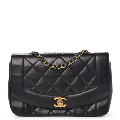 Chanel Lambskin Quilted Small Single Flap Black 1 of 8