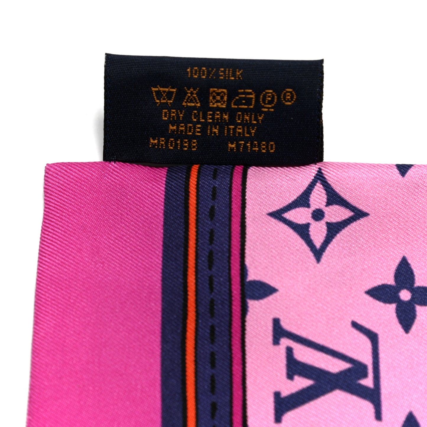 Silk Monogram Superstition Bandeau Rose