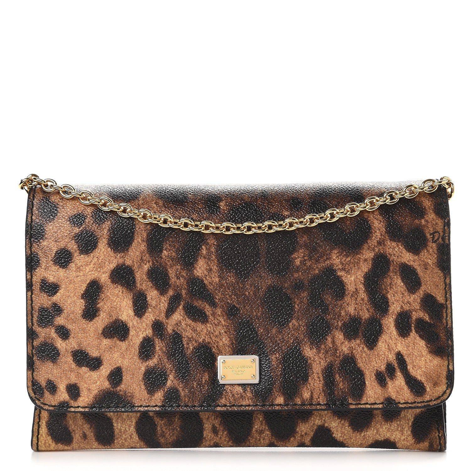 Dolce & Gabbana Dauphine Nina Flap Clutch Leopard 1 of 7