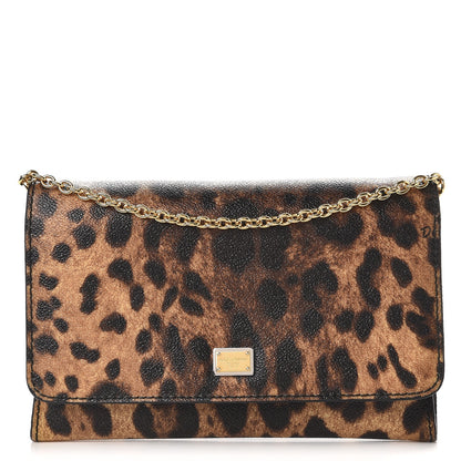 Dolce & Gabbana Dauphine Nina Flap Clutch Leopard 1 of 7